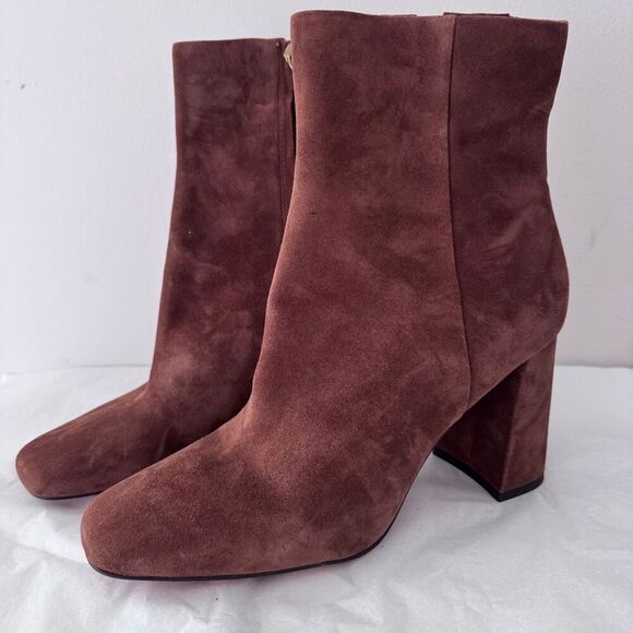 J. McLaughlin Evie Suede Booties in Cocoa 9.5 - Picture 2 of 11